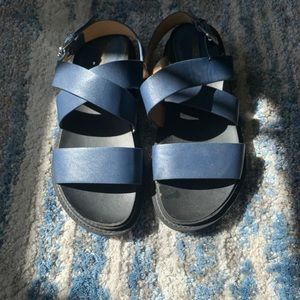 Navy blue sandals